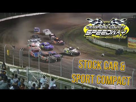 Stock Car &amp; Sport Compact | Crawford County Speedway | 6-16-2023 - dirt track racing video image