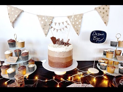 Pinterest Style Dessert Bar for Husbands Birthday - DIY Cake Topper & Bunting - UChplUdodMCdfZfmTQbRhNWw