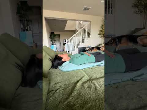 The heated air compression back stretching mat combines heat compression precision therapy helps