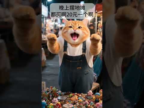 猫の動画サムネイル - 胖橘进城打工啦#shorts #youtubeshorts #ai #猫
