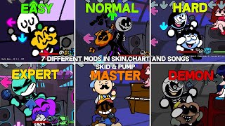 7 Different Mods In Skin,Chart and Songs | South - Friday Night Funkin Mod Showcase (Difficulty)