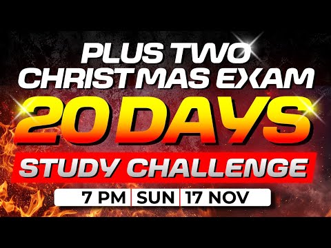 Plus Two Christmas Exam 20 Days Study Challenge | Exam Winner