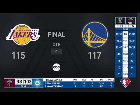 Lakers @ Warriors  | NBA on ABC Live Scoreboard video clip