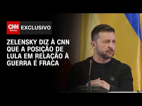 ​Zelensky diz à CNN que a posição de Lula em relação à guerra é fraca | LIVE CNN