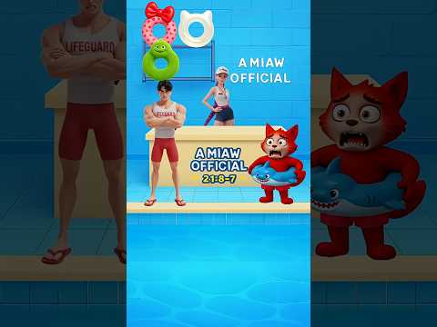 Help Luna choose her REAL floaty!🛟red or white😻 #shorts