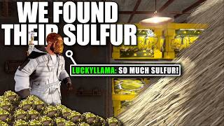 YouTube thumbnail for aloneintokyo's video titled 'We stole a Clan's Sulfur in Rust... Ft LuckyLlama'