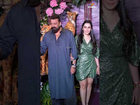 Sanju Baba poses with his Beautiful wife Maanayata at a party! ✨️❤️