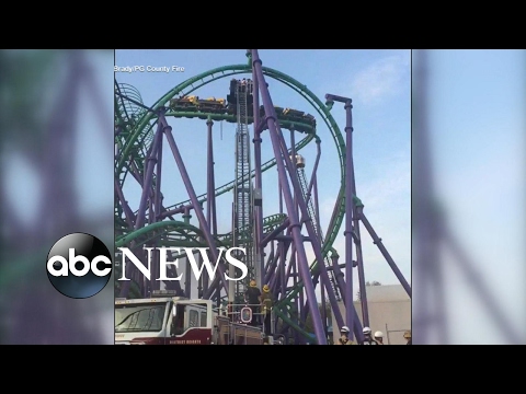24 people stranded on roller coaster in Maryland