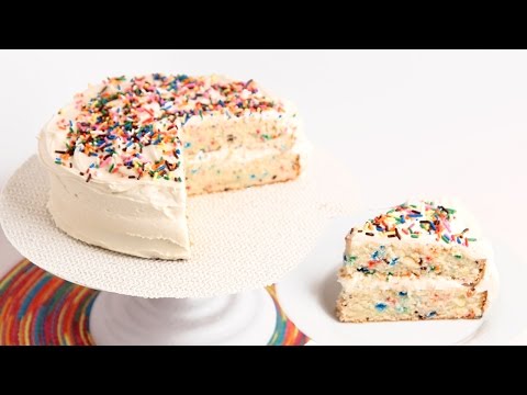 Confetti Birthday Cake Recipe - Laura Vitale - Laura in the Kitchen Episode 796 - UCNbngWUqL2eqRw12yAwcICg