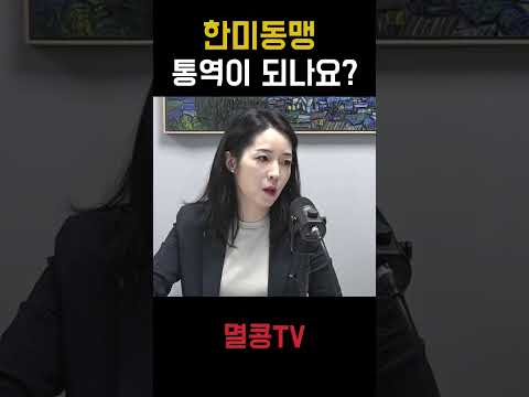 한미동맹 통역이 되나요?