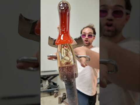 We Made a Lagoon Pumpkin for a Follower 👀🔥 #glass https://2bglass.com/pumpkins/signature-collection/