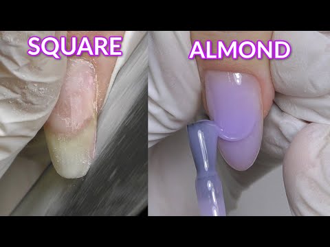 Square to Almond Nails & Color Builder Gels Review