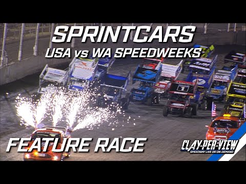 Sprintcars | USA vs. WA Speedweek - Perth Motorplex - 26th Dec 2022 | Clay-Per-View Highlights - dirt track racing video image
