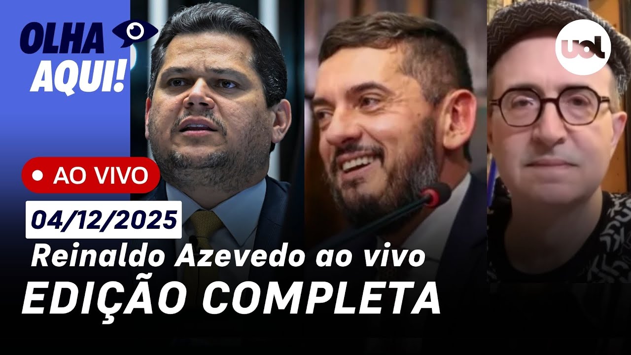 Reinaldo ao vivo: Alcolumbre reage à decisão de Gilmar; Eduardo defende aproximação com Ciro e+