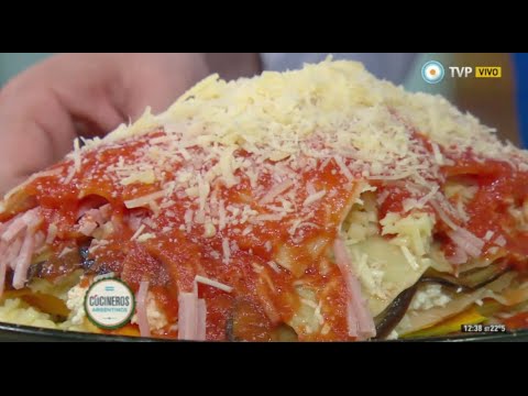 Lasagna de vegetales, ricota, jamón y queso - UCb8W2JPNwMtV4xA0LFb3LUw