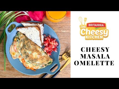 Cheesy Masala Omelette With Roasted Vegetables - Cheesy Kitchen Recipes By Archana's Kitchen