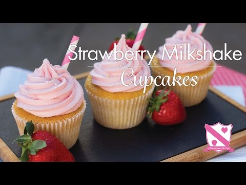 Strawberry Milkshake Cupcake Recipe - In The Kitchen With Kate - UC_b26zavaEoT1ZPkdeuHEQg