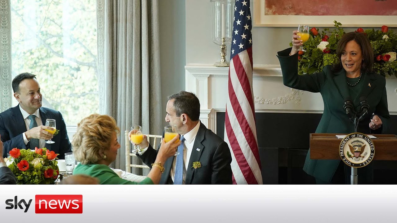 Vice President Kamala Harris hosts Irish PM Leo Varadkar for St Patrick’s Day breakfast