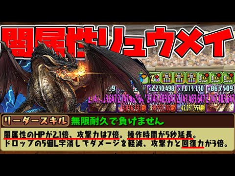 裏魔廊も耐久→カンストで余裕攻略！ミラボレアスが実質闇リュウメイに！【パズドラ】