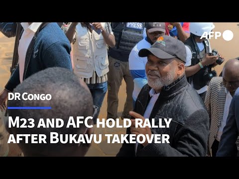 M23 and AFC leaders arrive for rally since takeover of DR Congo's Bukavu | AFP