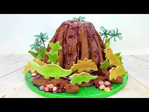 Jurassic Volcano Cake With Lava & Dinosaurs - UC7aC5_knMDwjINCqaiDURmw