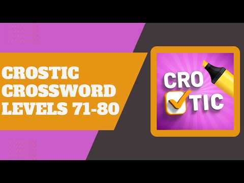 Crostic levels 71-80