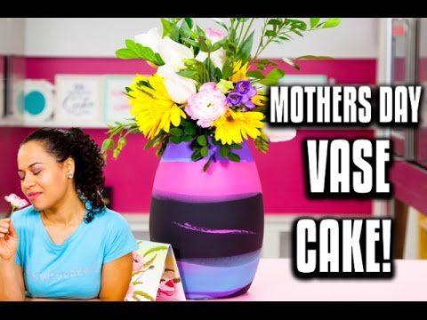 How To Make a VASE OF FLOWERS in CAKE! Vanilla FUNFETTI Cake With A MARBLED Fondant Vase! - UCvM1hVcRJmVWDtATYarC0KA