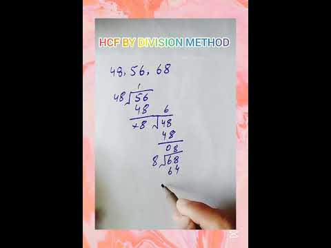 HCF SOLVED BY DIVISION METHOD