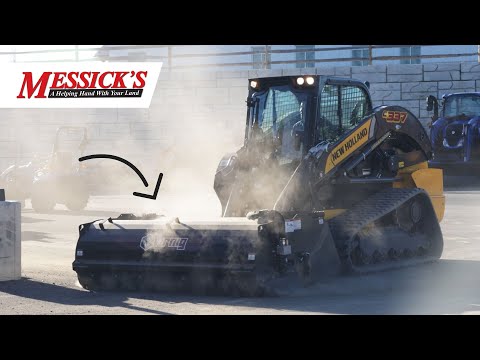 Why you need a pickup broom | The best way to clean your parking lot or sidewalk. Picture