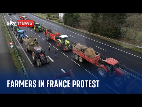 Watch live: Protesting farmers block motorway