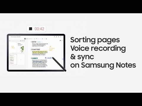 Galaxy Tab S7 | S7+: Sorting pages and voice recording & sync on Samsung Notes | Samsung