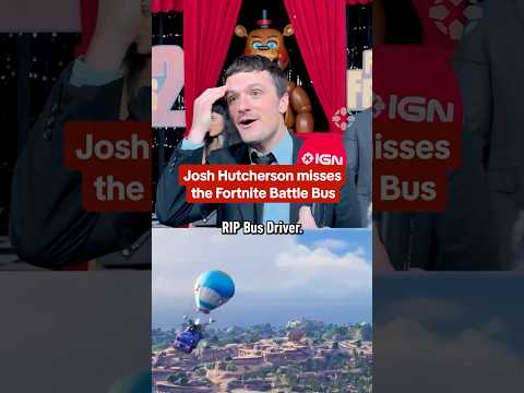 Josh Hutcherson played Fortnite right before the FNAF 2 red carpet premiere! #fnaf #fortnite #ign