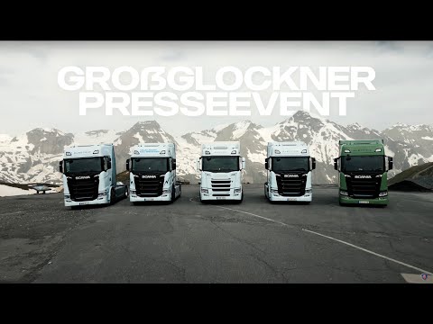 Elektro-Giganten bezwingen die Alpen: Die E-Lkw von Scania am Großglockner