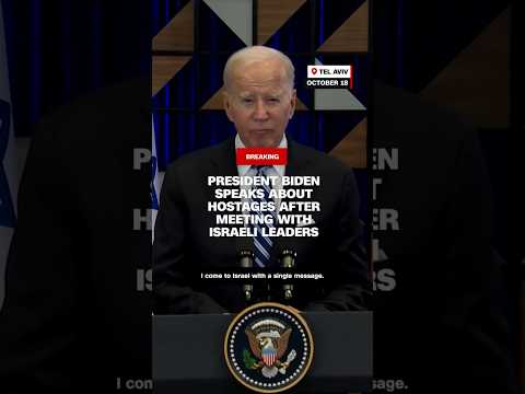 President Biden speaks about hostages after meeting with Israeli leaders