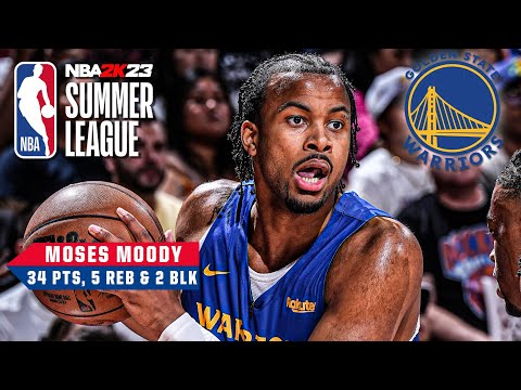 Moses Moody ERUPTS for 34 PTS in a Summer League loss to the Knicks video clip