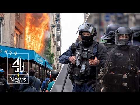France protests: hundreds arrested as new PM takes office