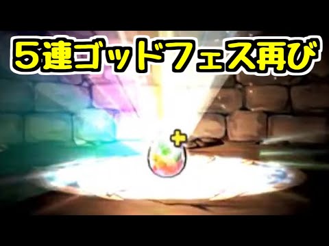 【2日目の発狂】5連ゴッドフェス再び【パズドラ】※生放送切り抜き