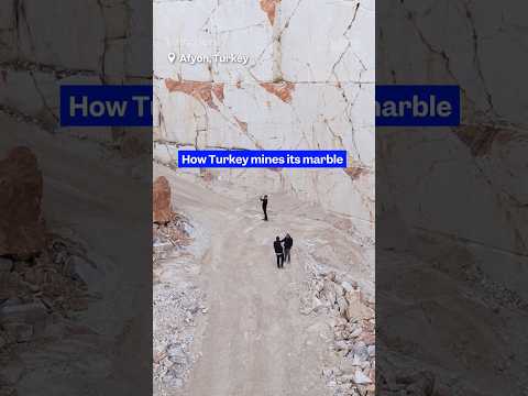 Inside Turkey's 130-meter-deep #marble #quarry. #mining #bigbusiness