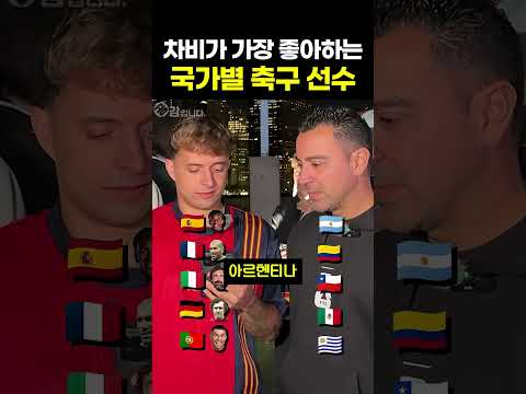 차비가 가장 좋아하는 국가별 <strong>축구</strong> <strong>선수</strong>