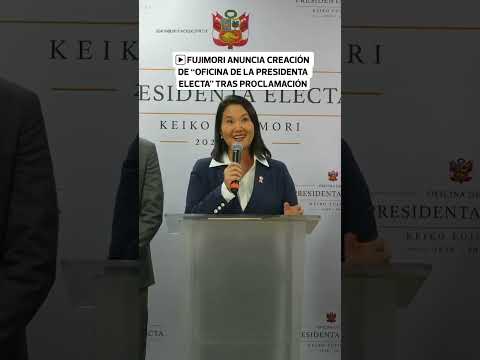 Keiko Fujimori da conferencia tras proclamación del JNE como presidenta electa | El Comercio