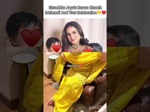 #shraddhaarya #karwachauth #mehendi #vrat #celebration #kundalibhagya #couplegoal #shorts #suhagan 💛