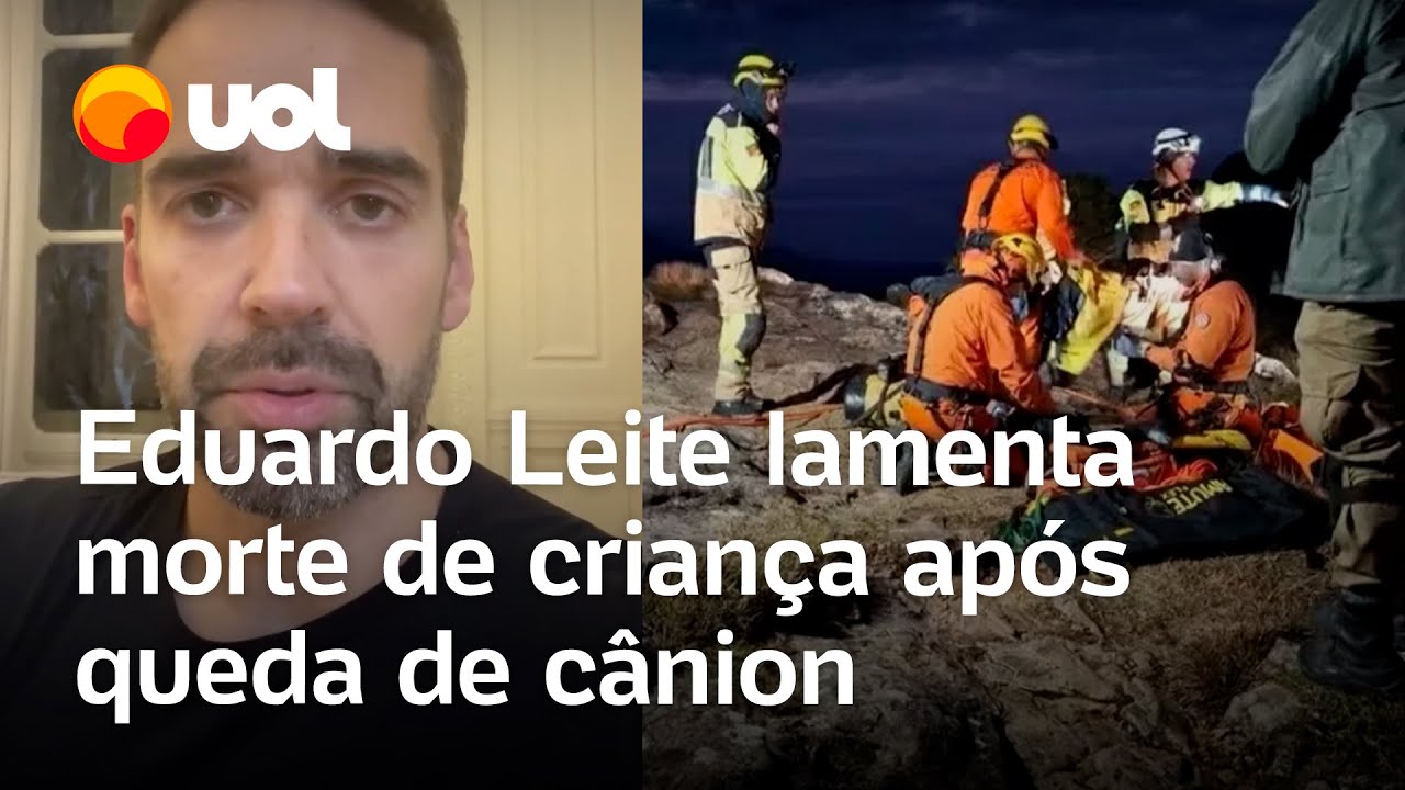 Menina Bianca Criança de 11 anos morre após queda do Cânion Fortaleza no RS Eduardo Leite lamenta