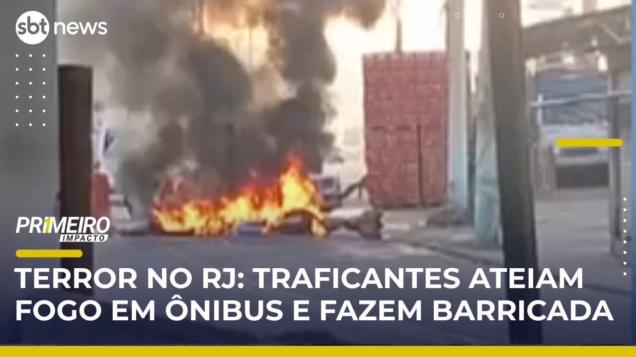 Criminosos ateiam fogo e fazem barricadas após operação no Complexo da Pedreira | PrimeiroImpacto