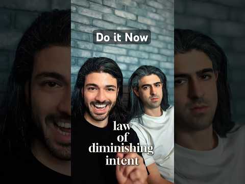 Do it NOW! The law of diminishing returns 🔥