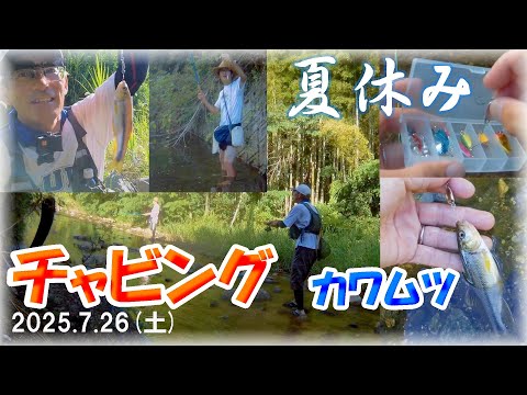 【大人の夏休み・チャビング】ヤバい！カワムツをルアーで釣ると楽しい♪暑さ吹き飛ぶ大阪河内長野市の里川・石川上流にてダイソーレンジャーにスプーン・自作ルアーでリトリーブ！雑魚釣り・テンカラ・お盆休み前