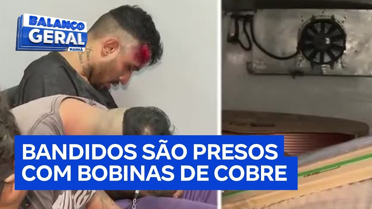Bandidos são presos com bobinas de cobre avaliadas em R$ 200 mil TV Online Bandidos são presos com bobinas de cobre avaliadas em R$ 200 mil