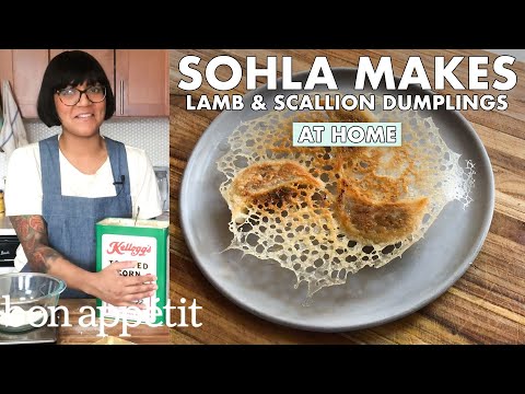 Sohla Makes Lamb & Scallion Dumplings | From the Home Kitchen | Bon Appétit