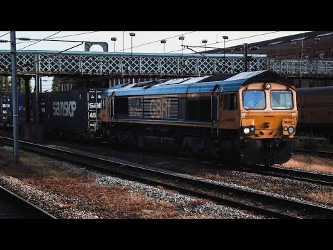 GBRf Class 66 66741 "Swanage Railway" passes Doncaster on 4E39 Tilbury - Wakefield Europort 07/06/22