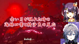 【ゼルダの伝説ブレスオブザワイルド】赤い月が現れた時の海妹四葉と綺沙良の反応【にじさんじ切り抜き】