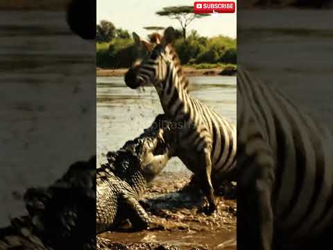 Cá sấu kéo ngựa vằn 🐊🦓 | cho đến khi hà mã xuất hiện giải cứu